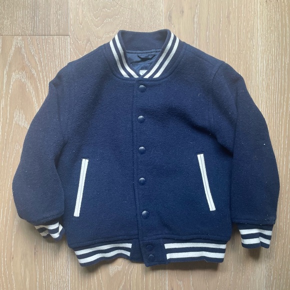Baby Gap Navy Varsity Jacket - Size 4T - Picture 3 of 4